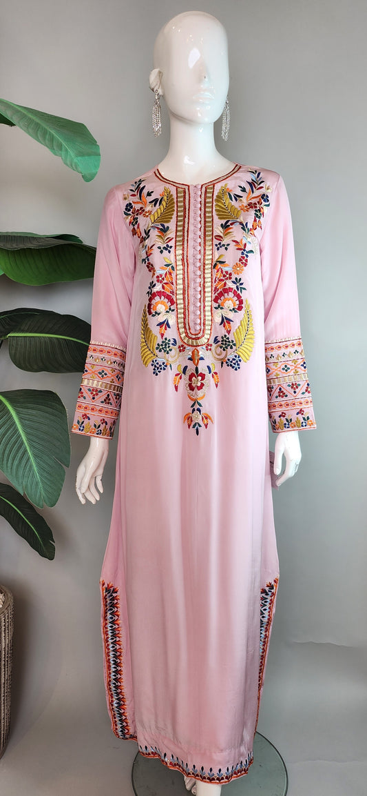SAMMY K - Baby Pink Long with Embroidery