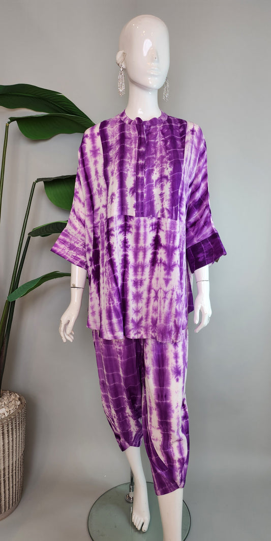SOBIA GULZAD - Purple Tie and Dye Coord Set