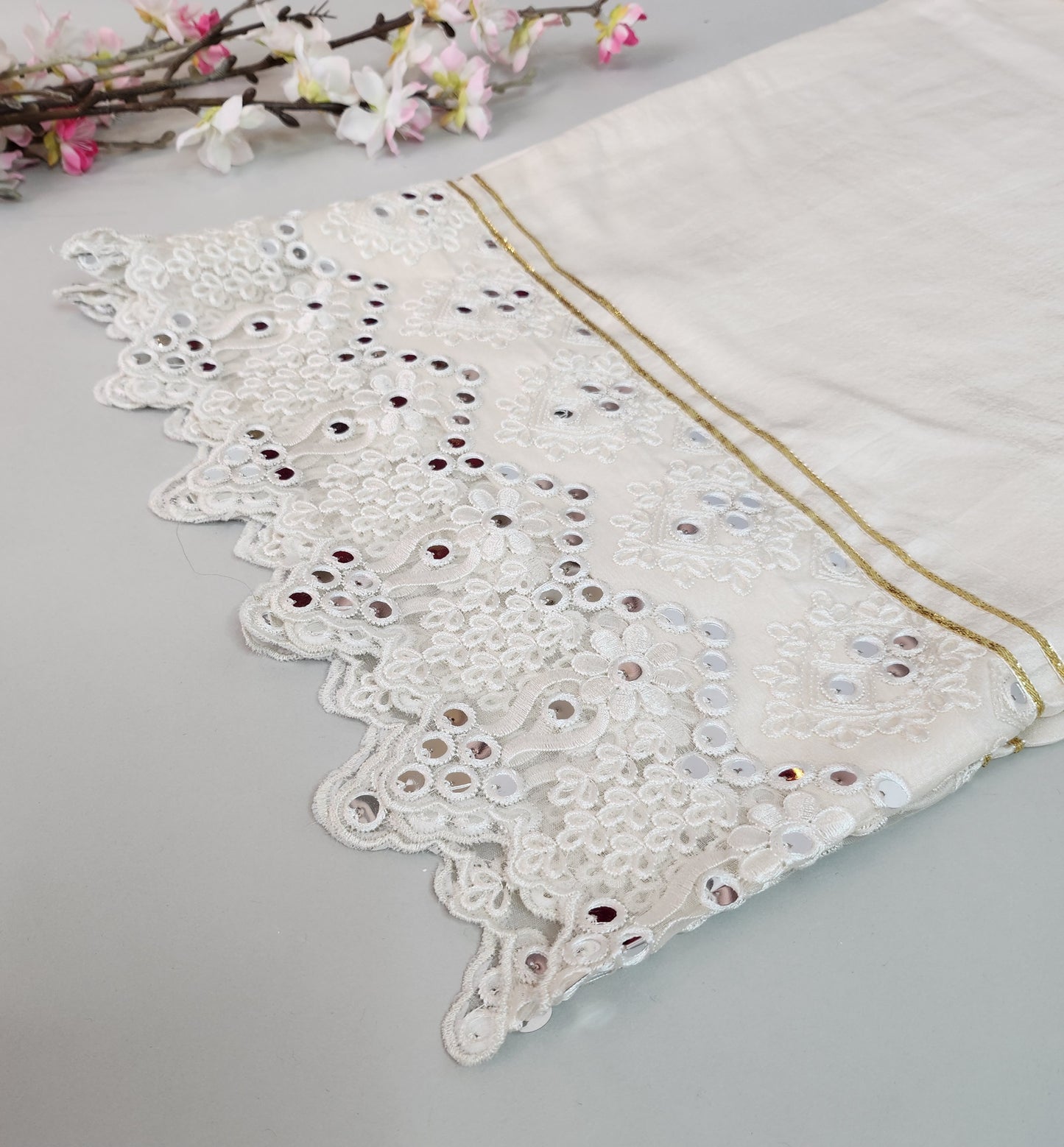 SARAH SHEERAZ - Pants Scallop Foil