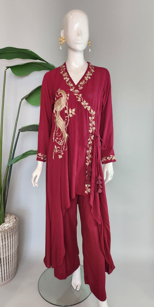 MARIA RAO - Maroon Peacock