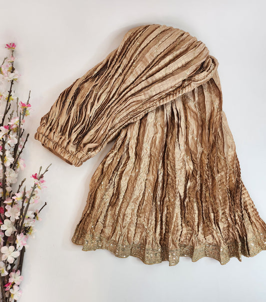 SABEEN MANEKIA - Beige Gold- Crushed Cullotes