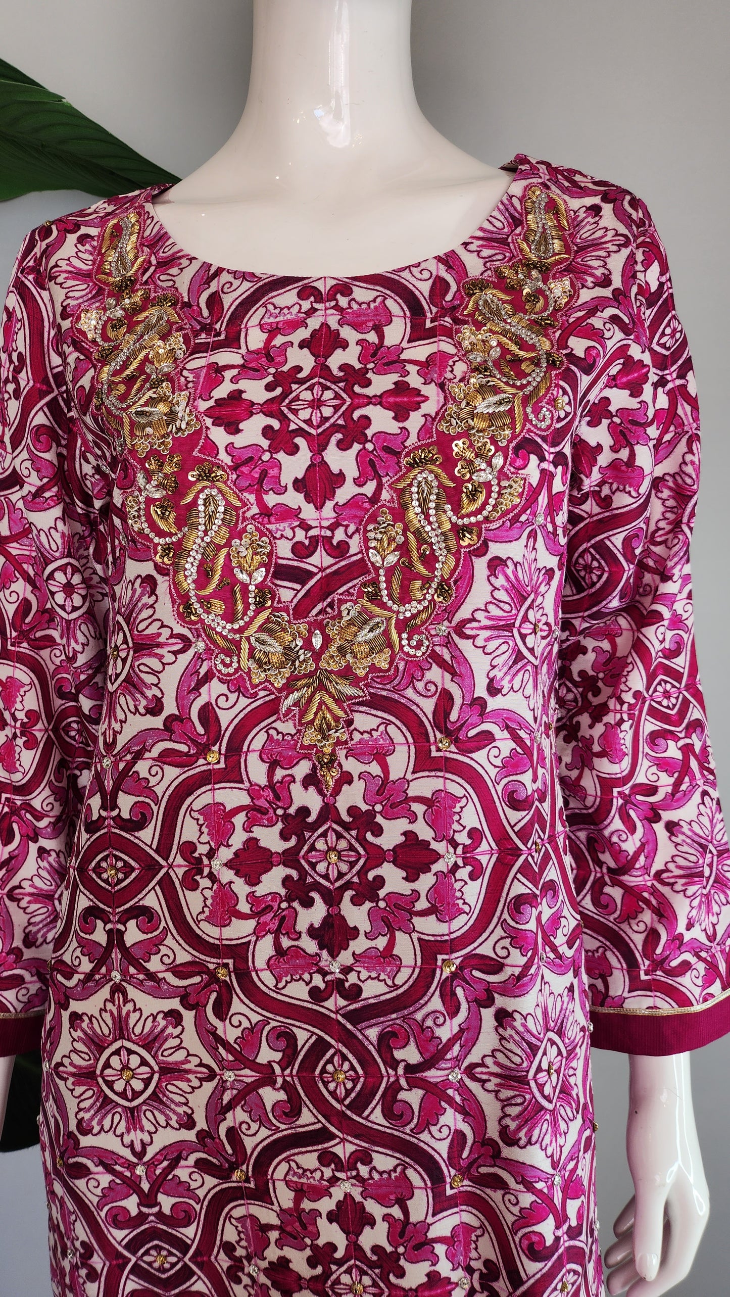 MAHOGANY - Pink Printed with Block Print