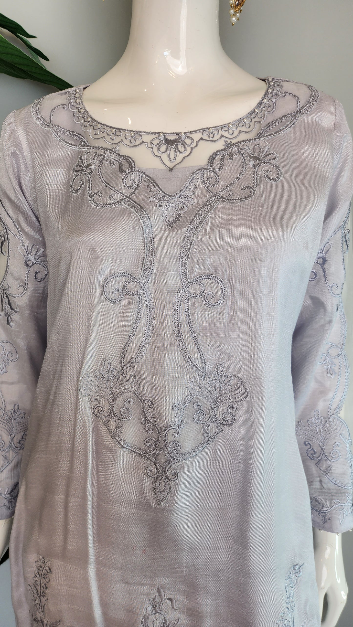 MARIA RAO - Lilac Suit Cutwork