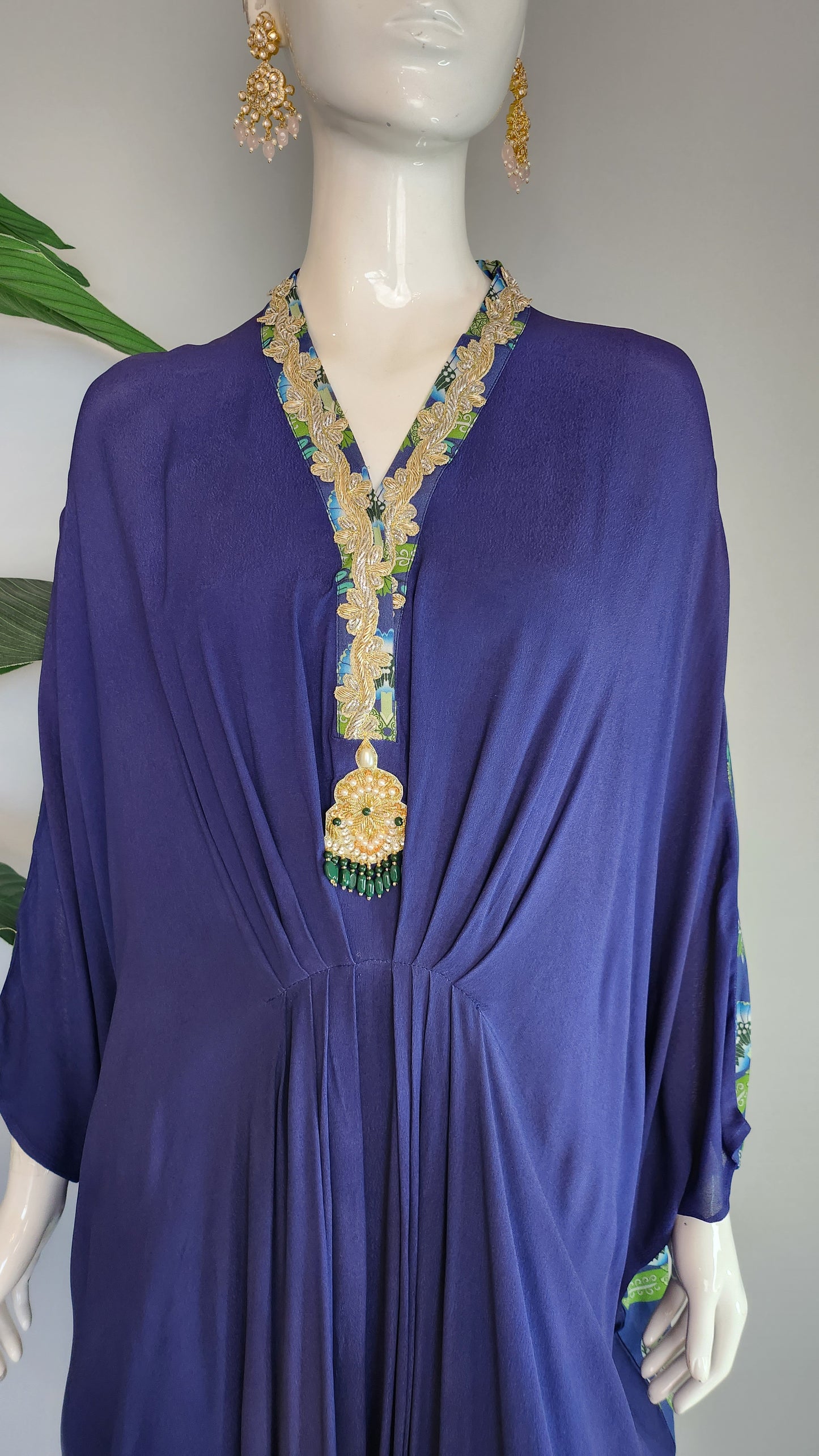 ANAM AHKLAQ - Peacock Kaftan
