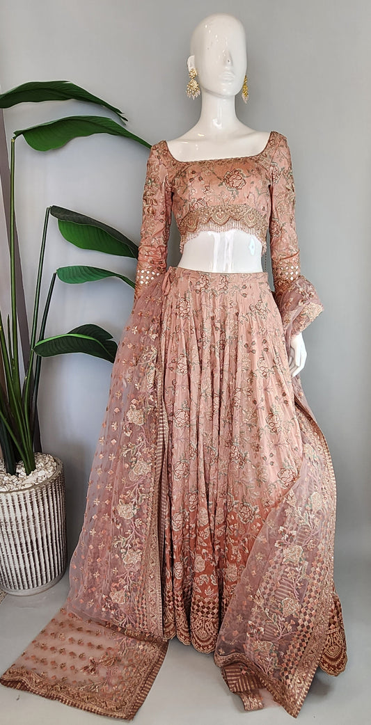 HSY -  Blouse Lehenga w/ Dupatta