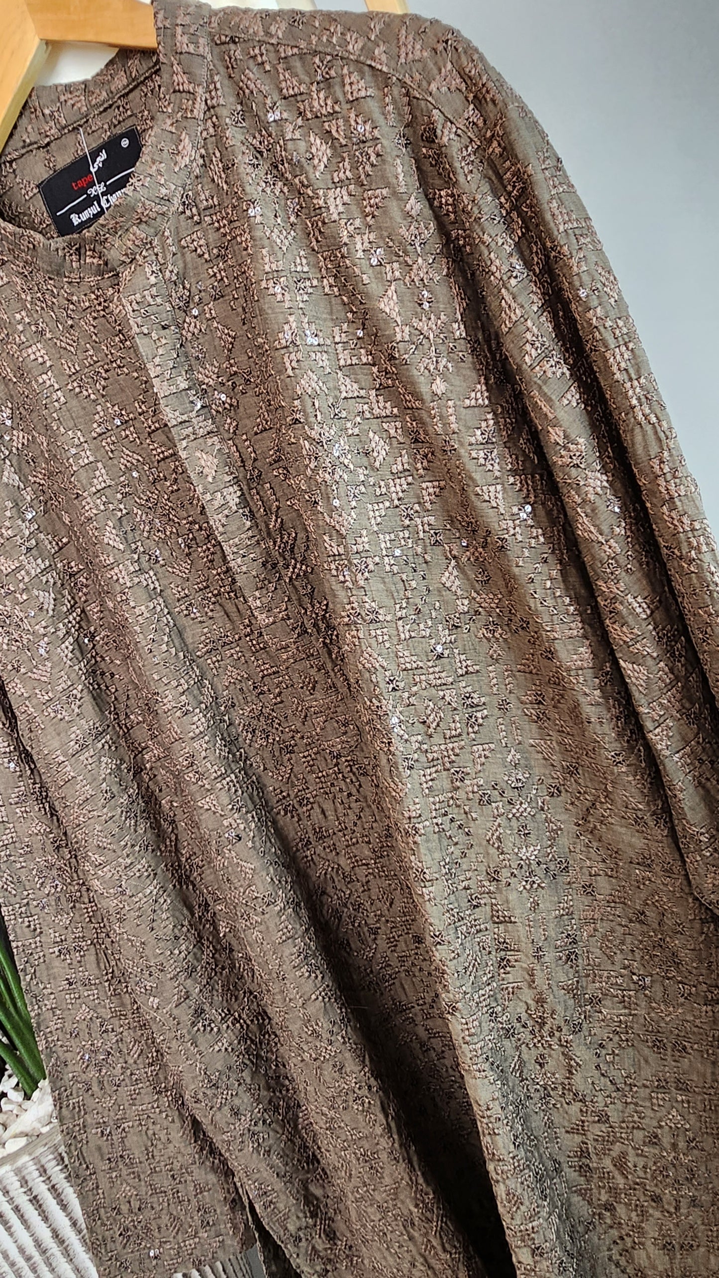 KUNZUL CHANNAR ( MENSWEAR ) - RUST BROWN Kurta Trouser