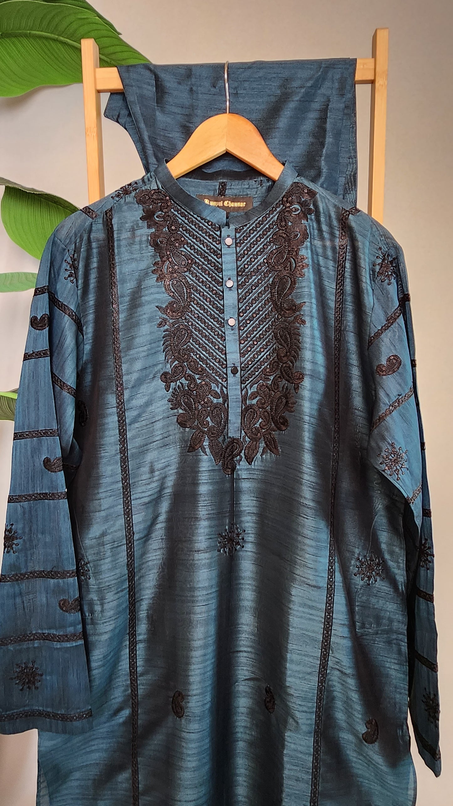 KUNZUL CHANNAR & MENSWEAR - Ferozi Front Panel