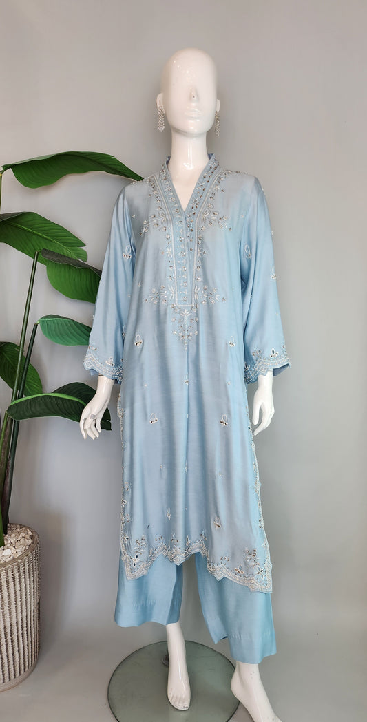 SEEMA IFTIKHAR - Blue Beaded work