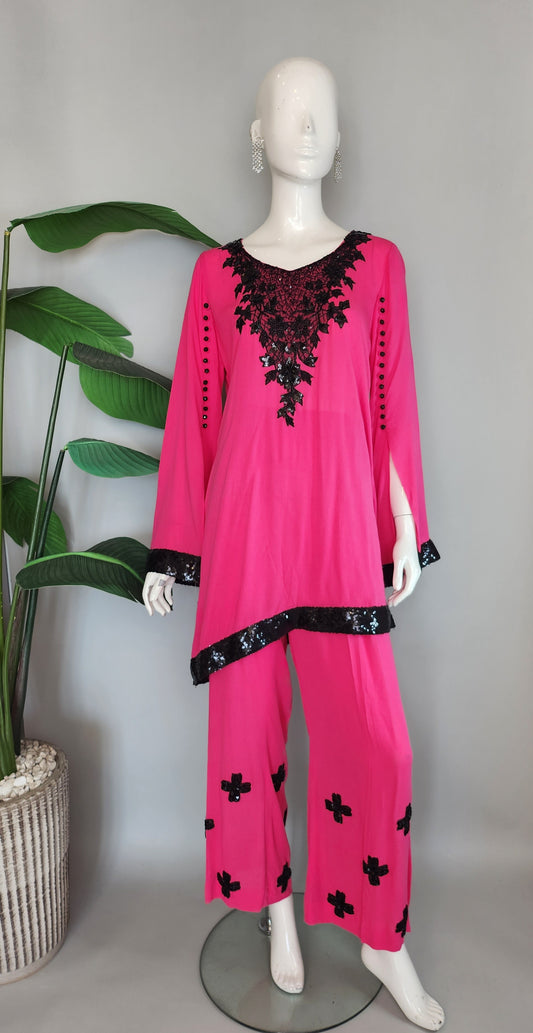 MARIA RAO - Pink long sleeves Black