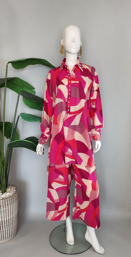 MARIA RAO - Printed Top Pearls