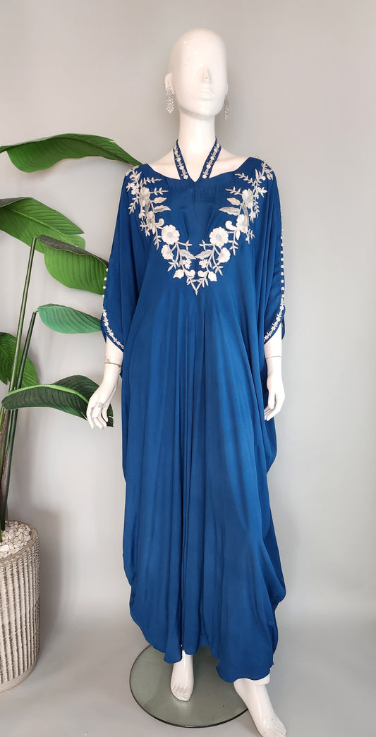 MARIA RAO - Teal Blue Kaftan