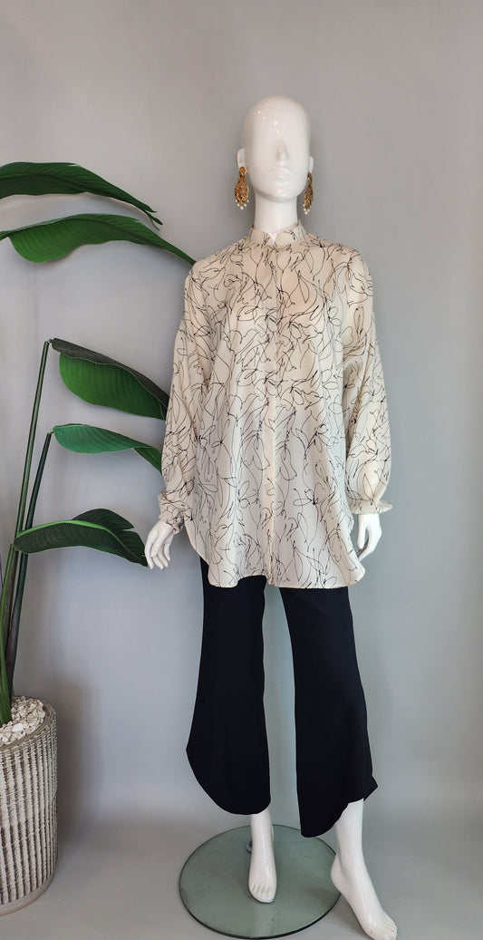 KARISHMA TALREJA - Offwhite Black Print