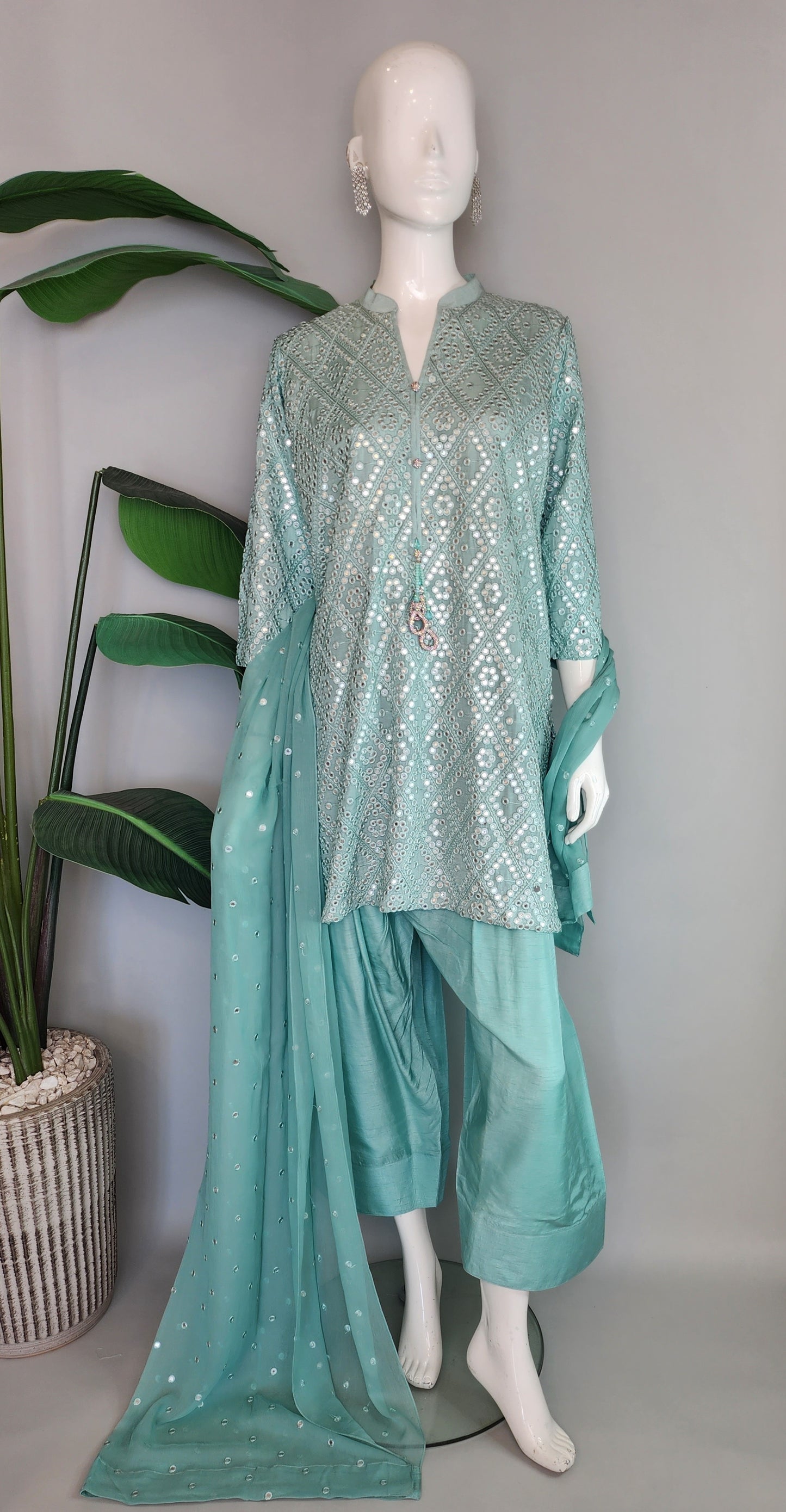 ASHJAIN SAFWAN - Aqua Green Farshi