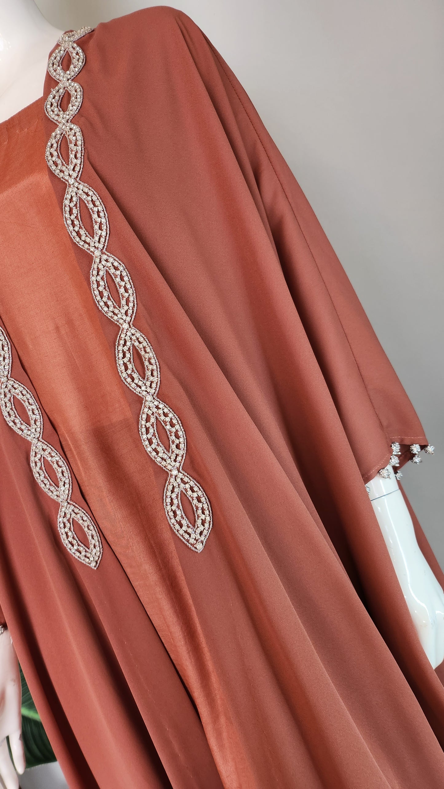 MARIA RAO - Rust Jacket with silver works