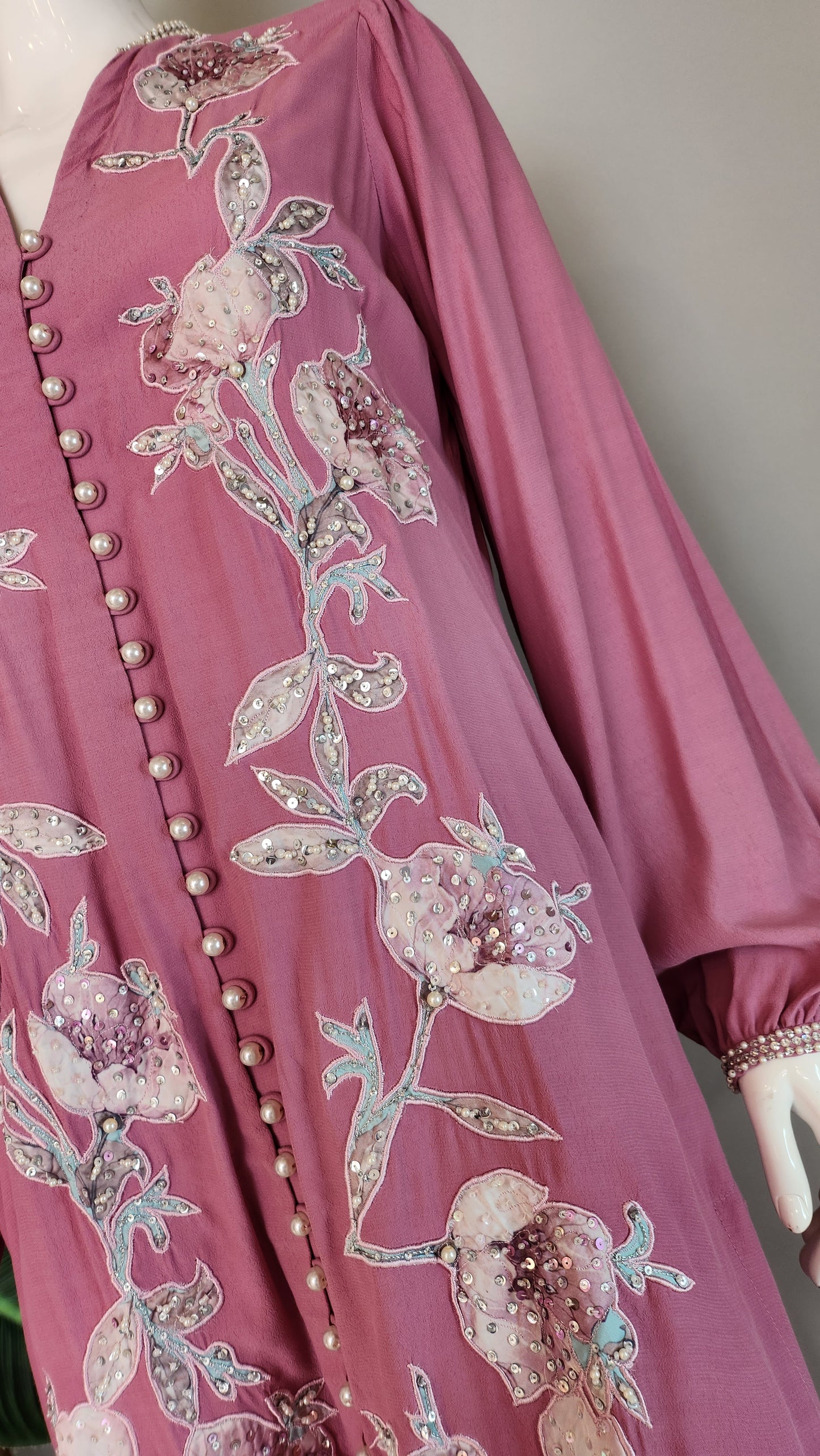 MARIA RAO - Tea Pink Patch Embroidery