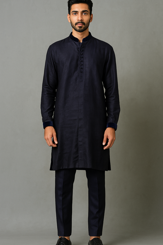 HUMAYUN ALAMGIR (MENSWEAR)- Navy Blue
