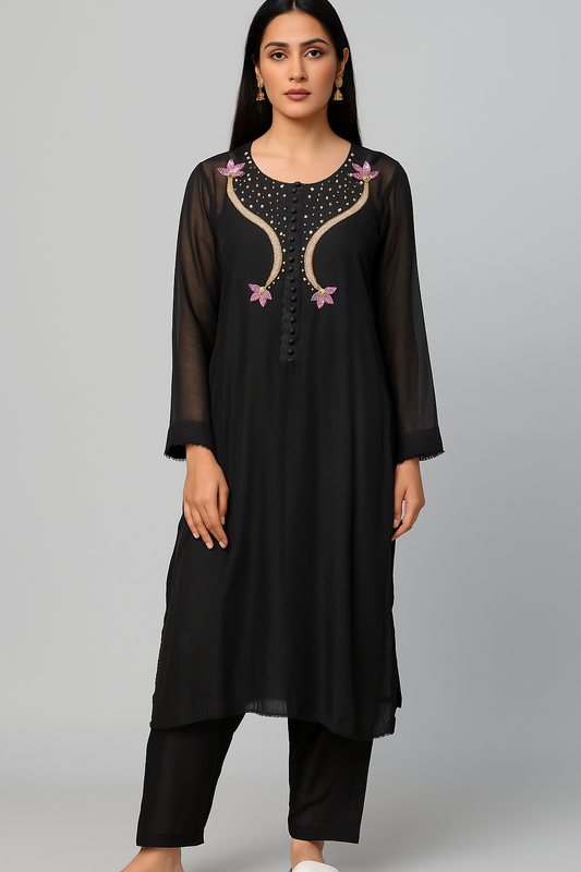 SAMMY K - Black with hand embellishment