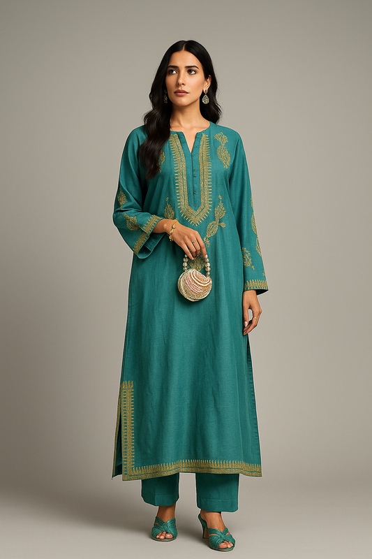 Wajeeha Ansari - Nazakat Teal