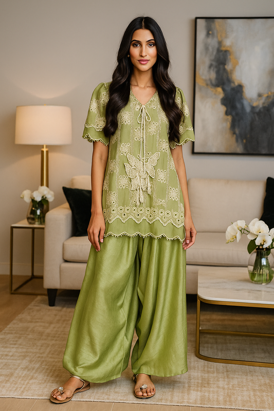 ALEENA FAREENA - Apple Green Butterfly