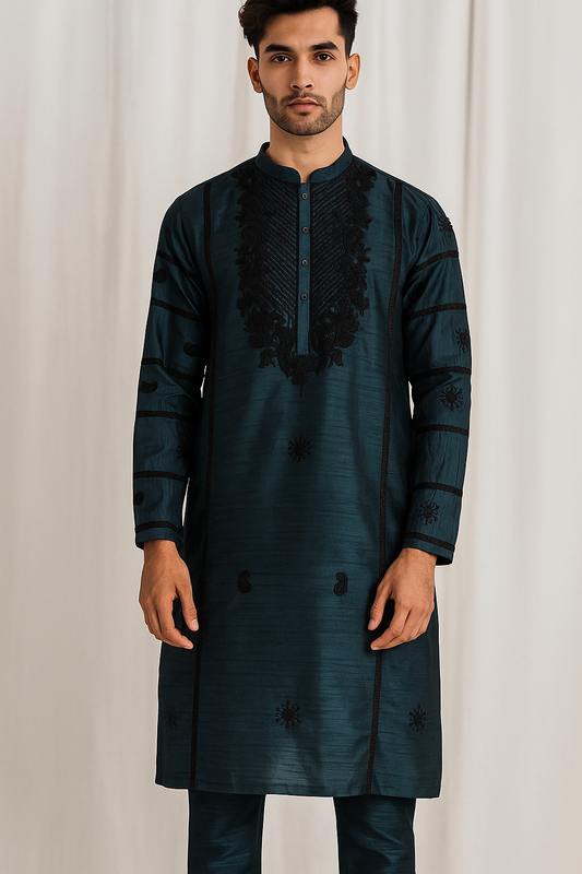 KUNZUL CHANNAR & MENSWEAR - Ferozi Front Panel