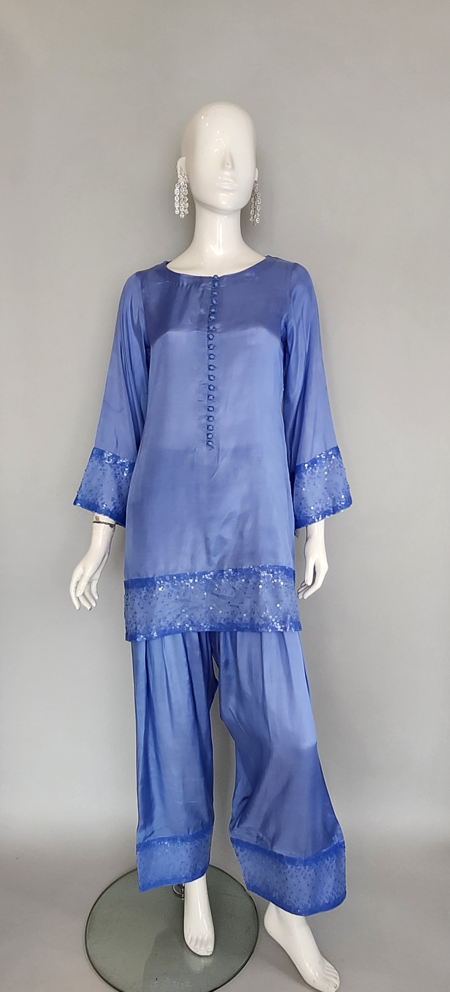 MARIA RAO - Cornflower Blue Farshi