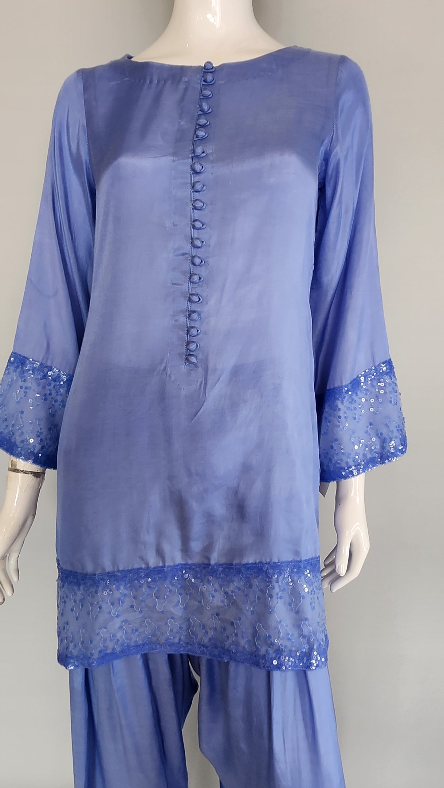 MARIA RAO - Cornflower Blue Farshi