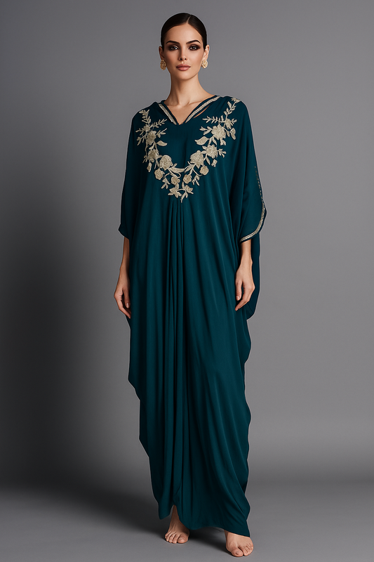 MARIA RAO - Teal Green Kaftan