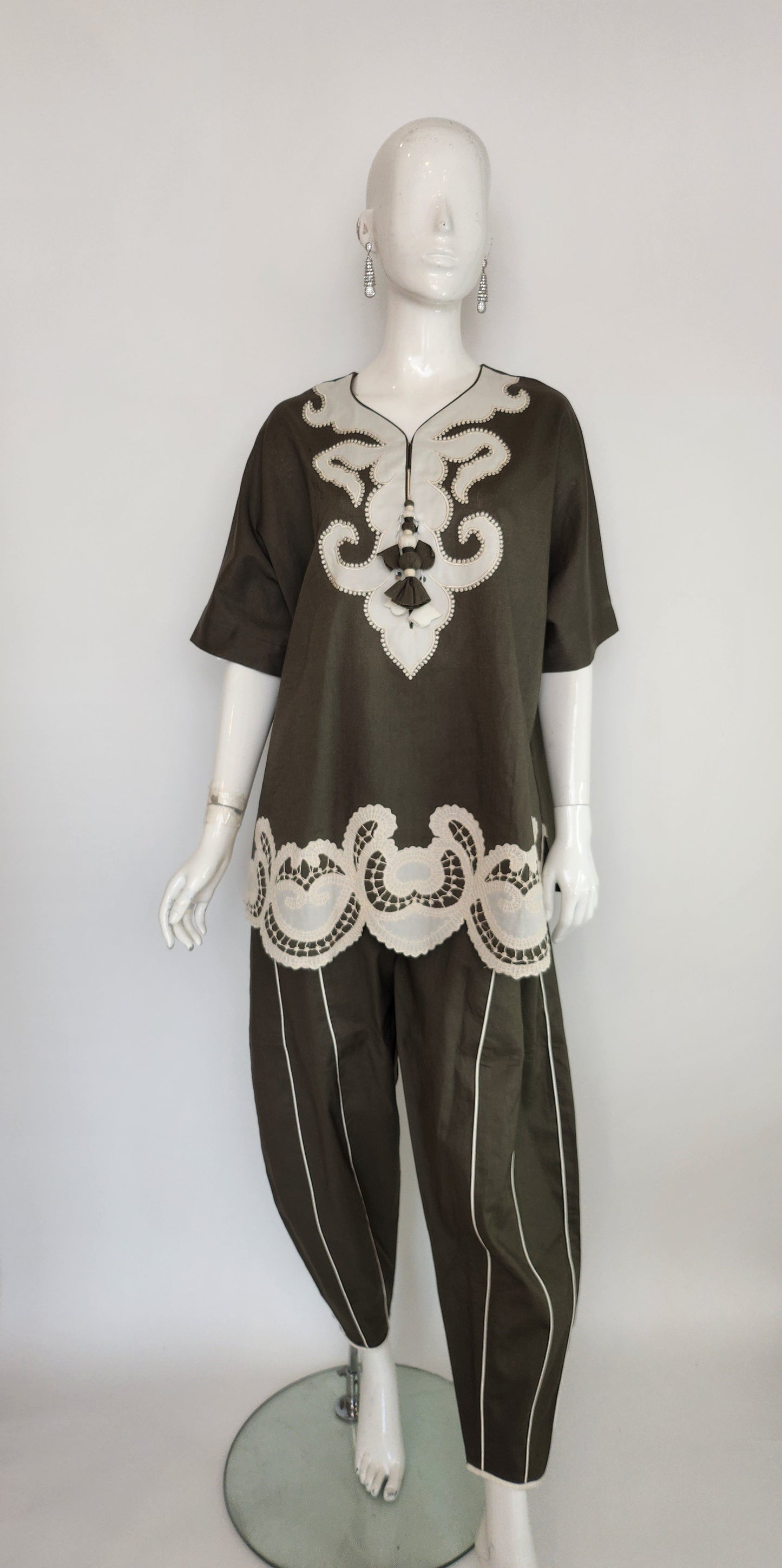 ALEENA FAREENA - Green Daisy Delightswith Pants