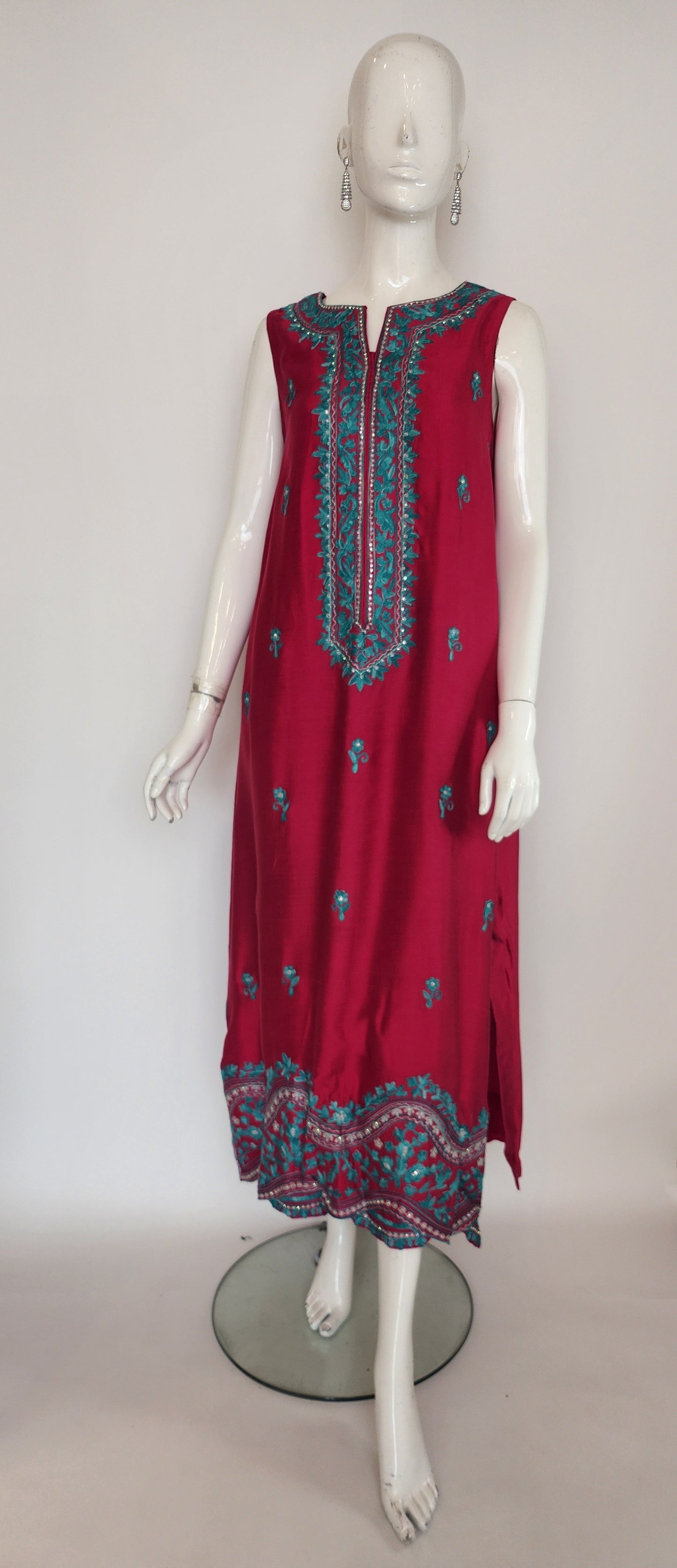 SAMMY K - Pink sleeveless long kurta