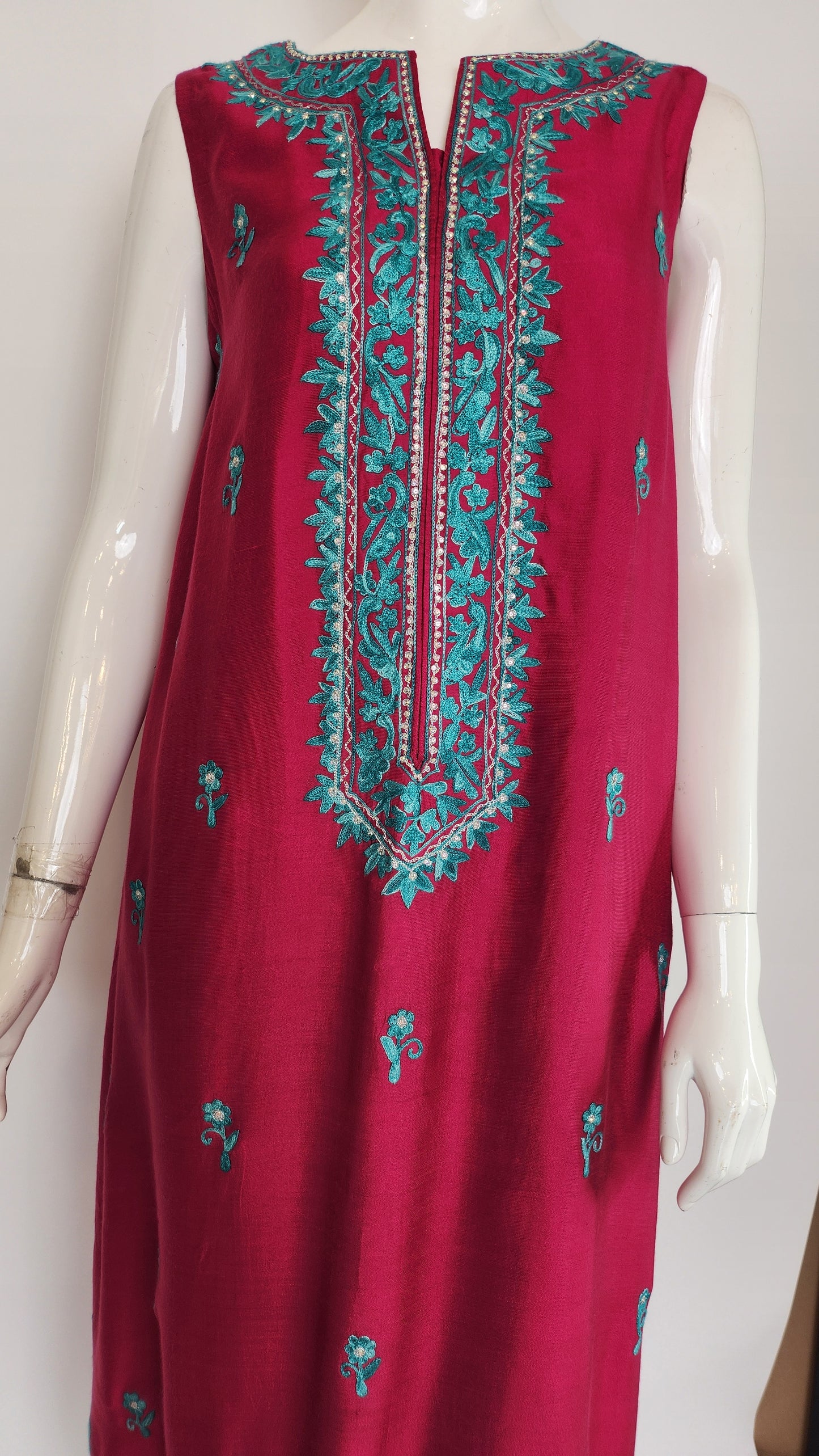 SAMMY K - Pink sleeveless long kurta