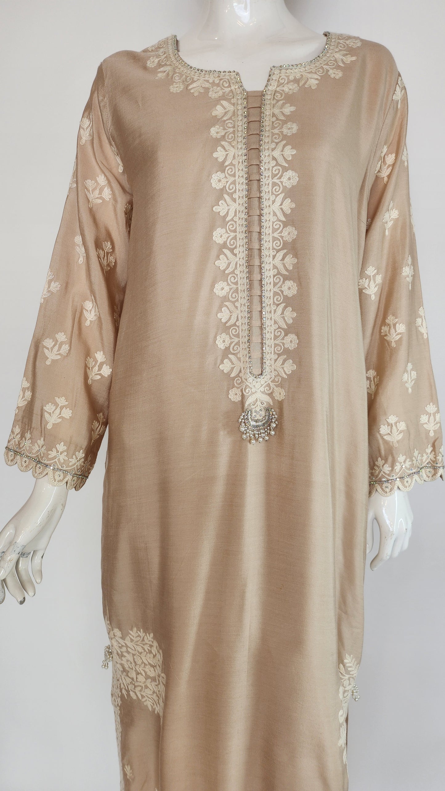 SAMMY K - Off white Long with aari embroidery