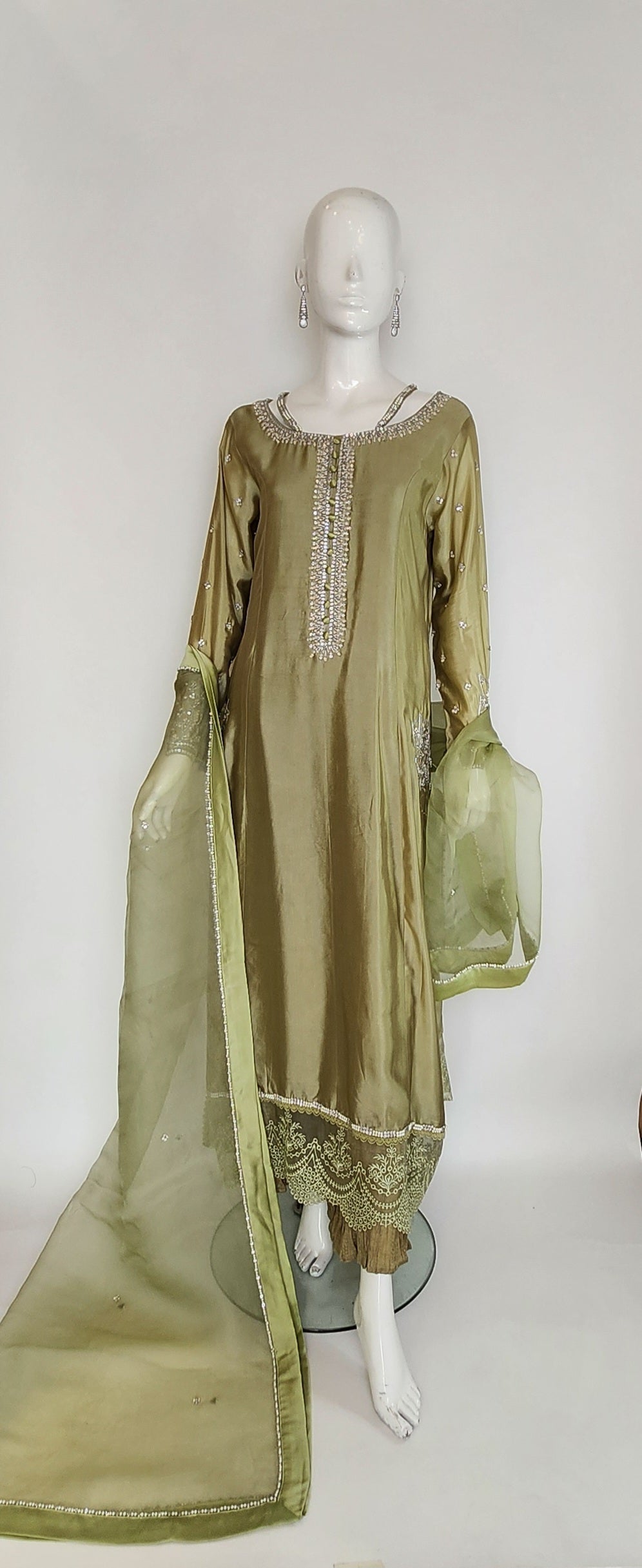 Hafsa Malik - Camellia Light Green