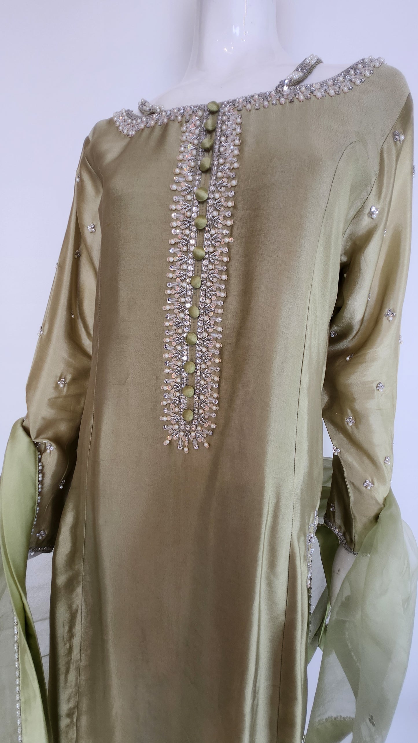 Hafsa Malik - Camellia Light Green