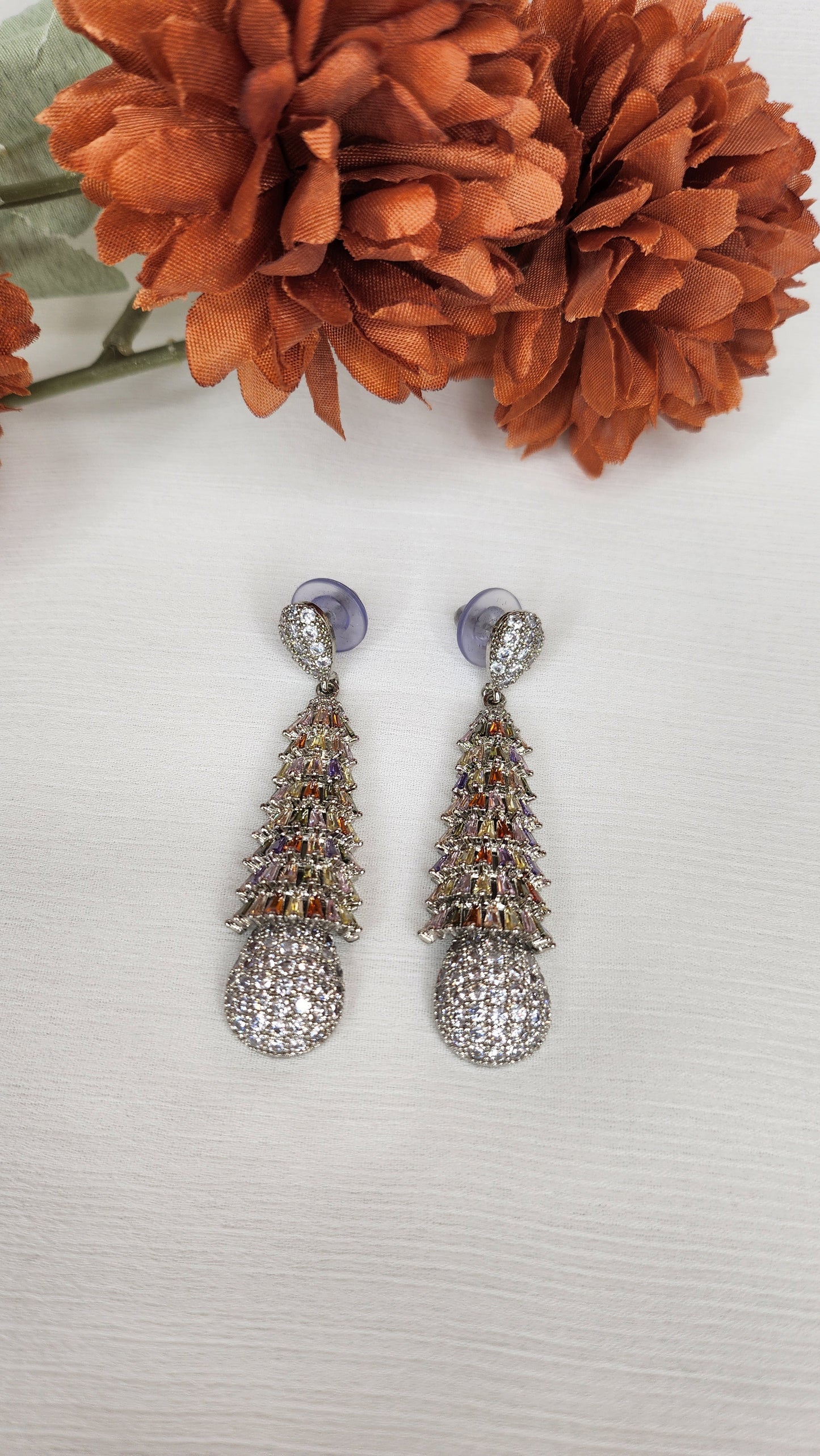 Dahlia by Sehar Zafar - Pinecone Muticolor Earrings