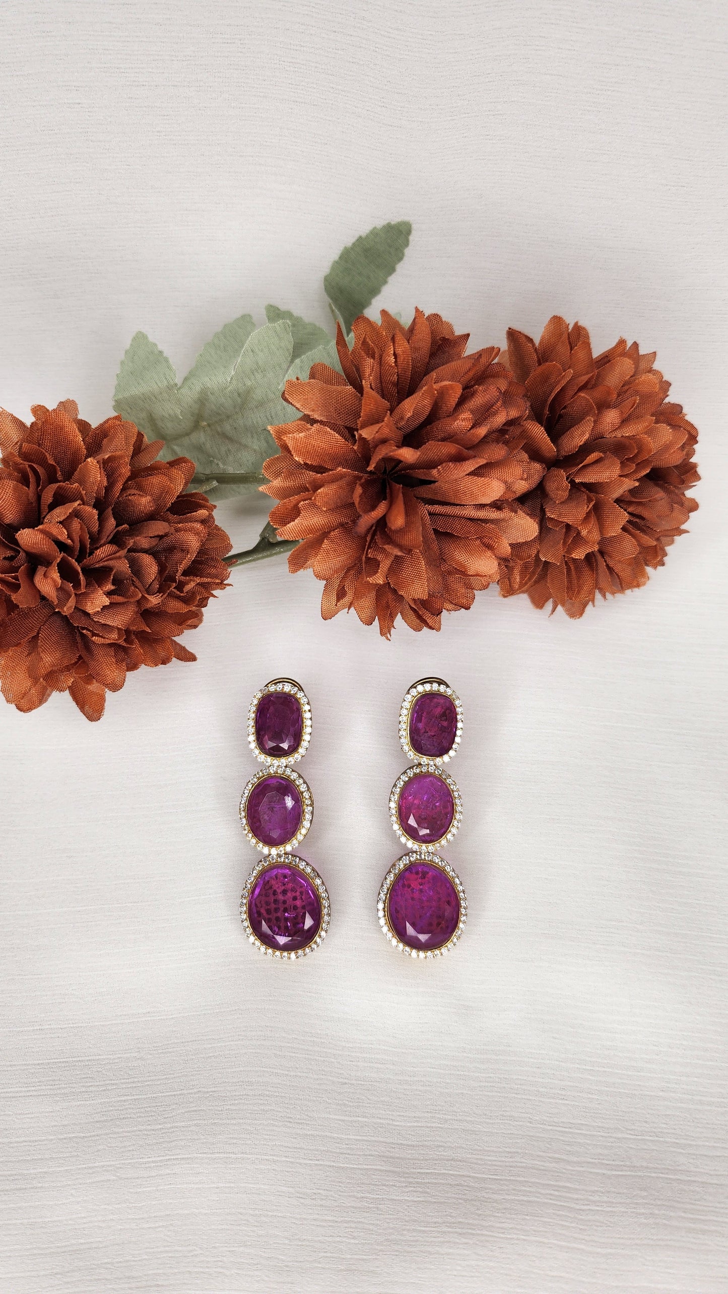 Dahlia by Sehar Zafar - Amethyst Earrings
