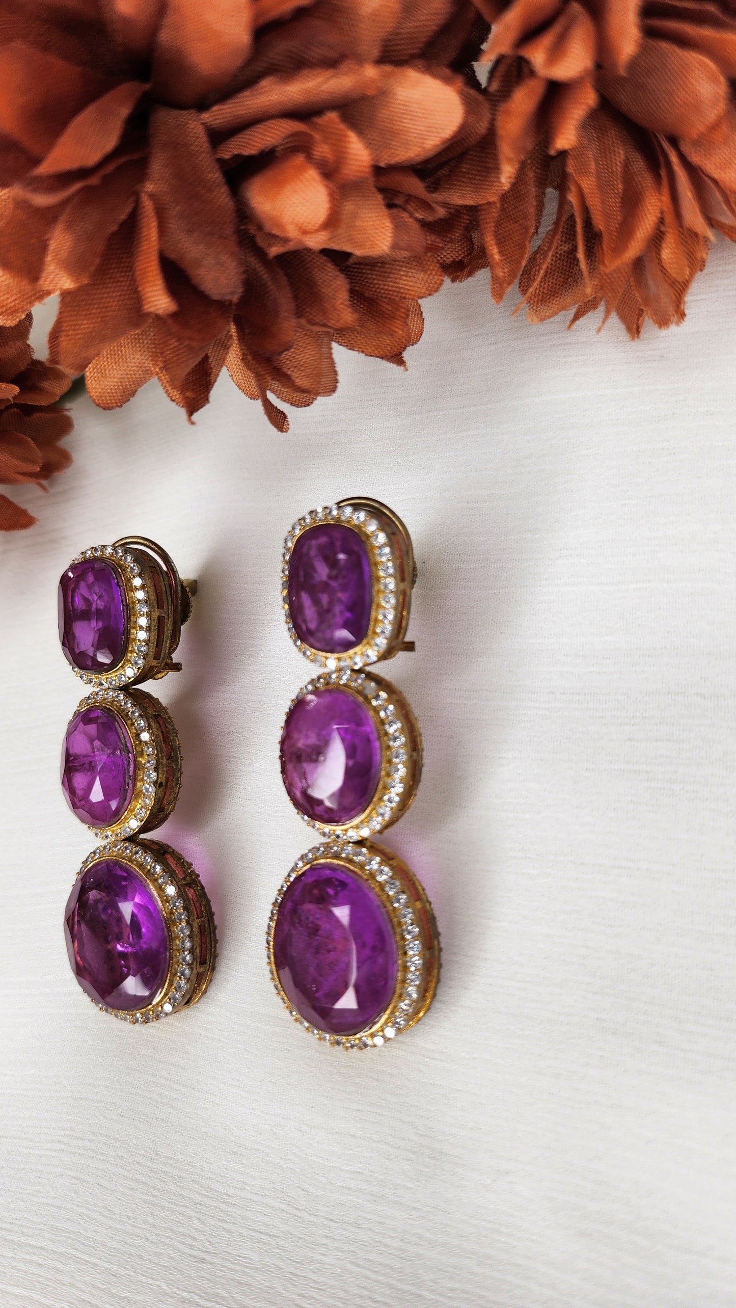 Dahlia by Sehar Zafar - Amethyst Earrings