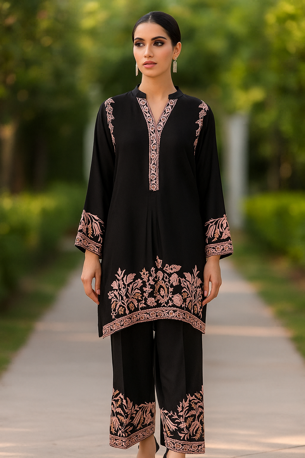 SEEMA IFTIKHAR - Black with small pearls