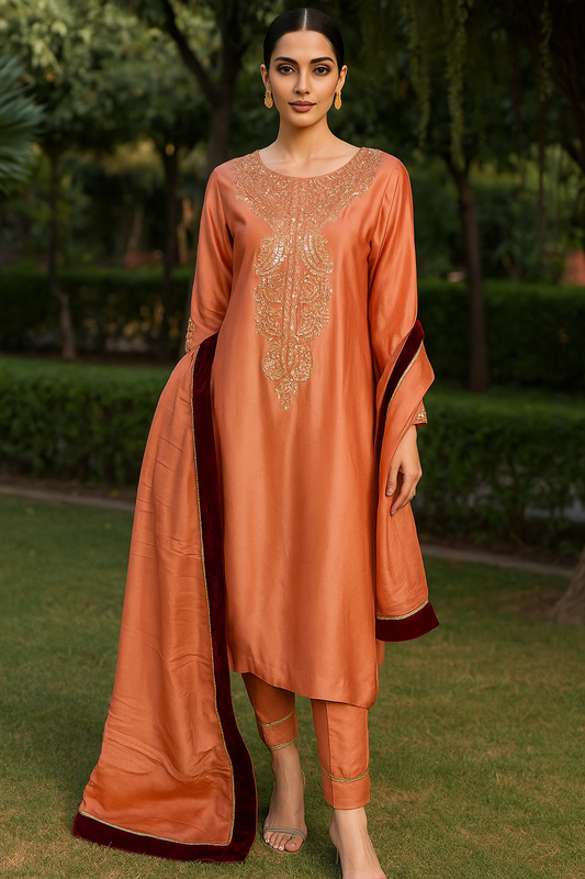 Mehak Yaqoob Couture - Rust Orange
