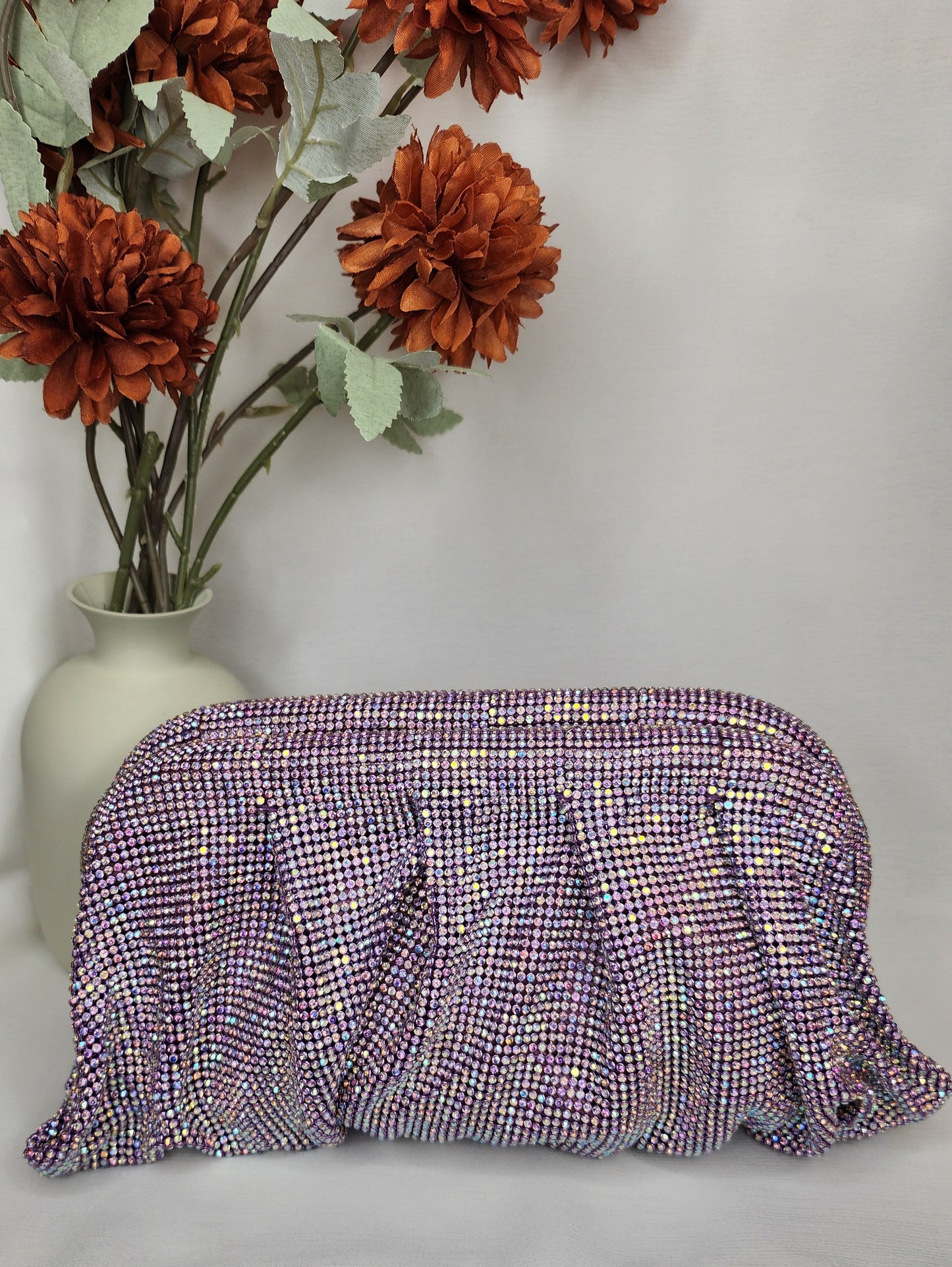 Dahlia by Sehar Zafar - Purple Stone Clutches