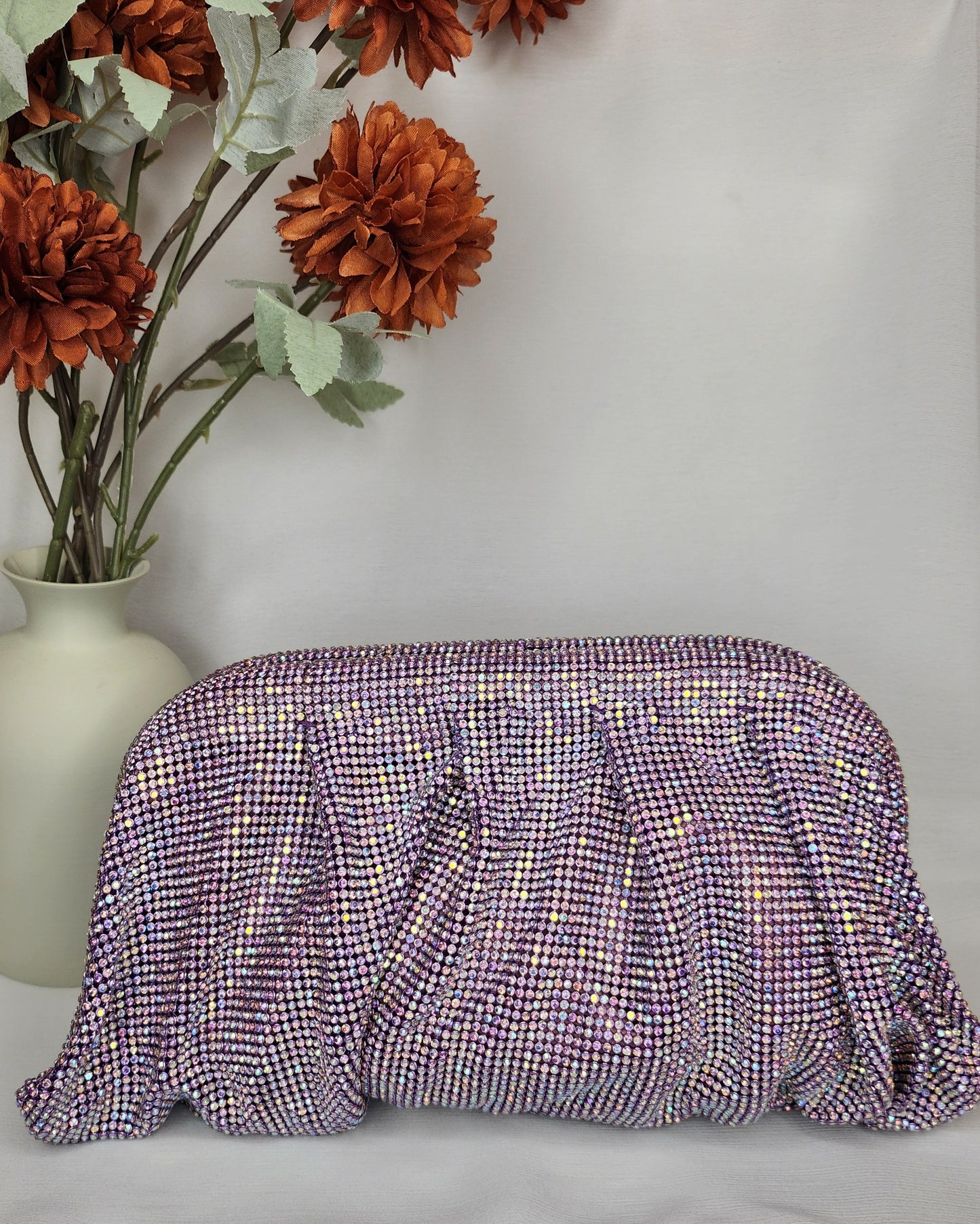 Dahlia by Sehar Zafar - Purple Stone Clutches