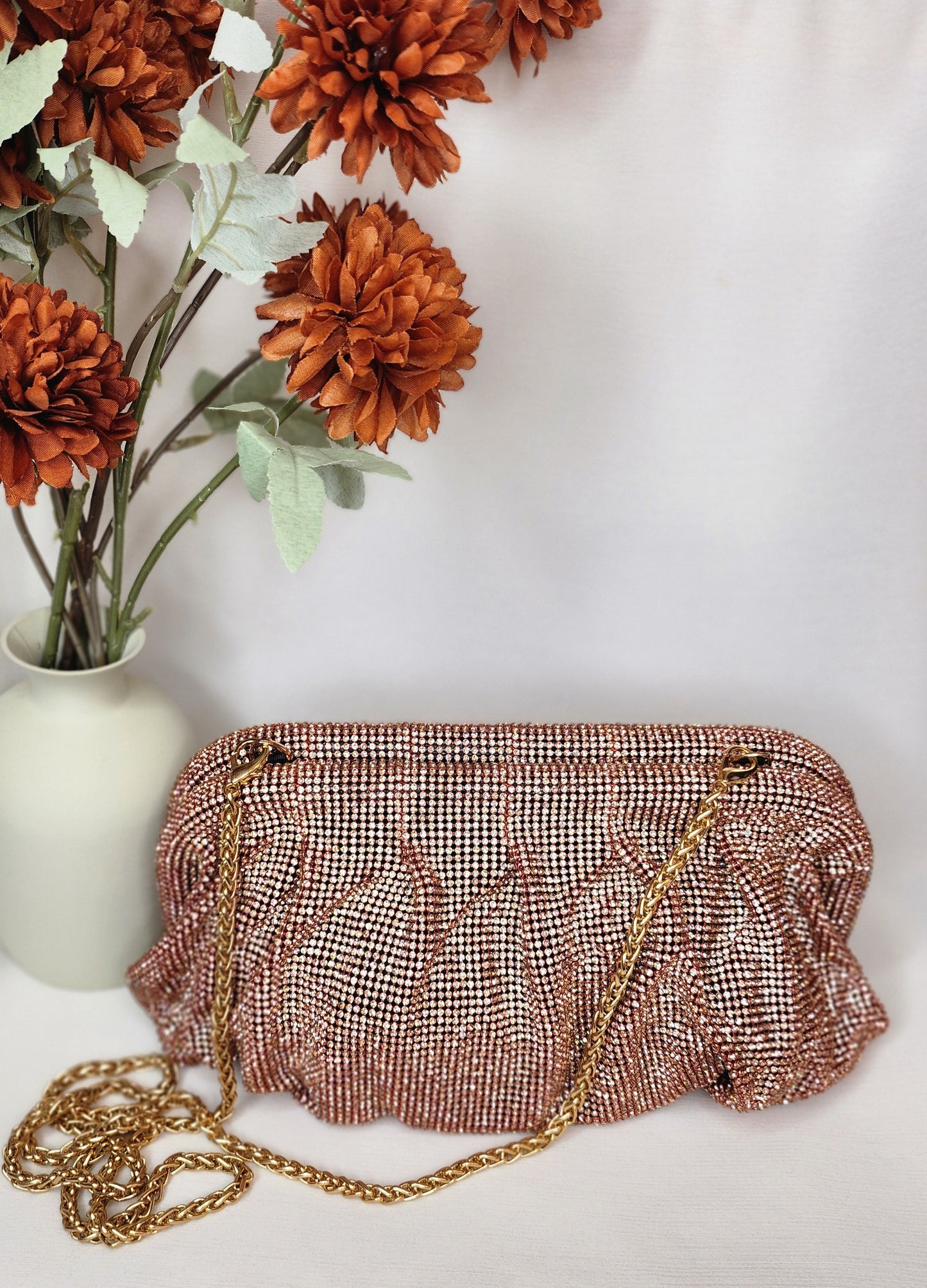 Dahlia by Sehar Zafar - Champagne Stone Clutches