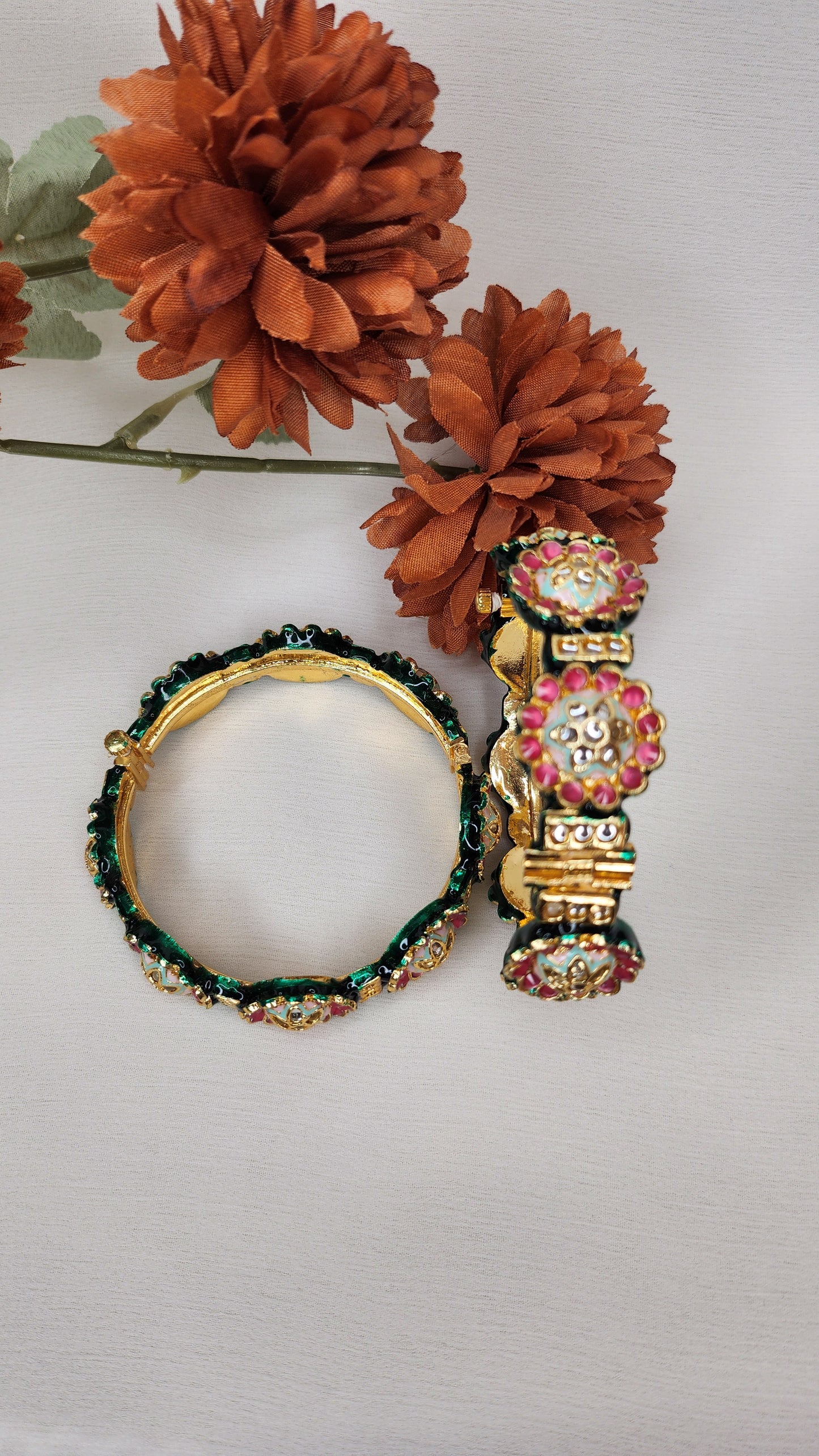 VIVINIA By Vidhi Mehra - Pink Floral Bangle