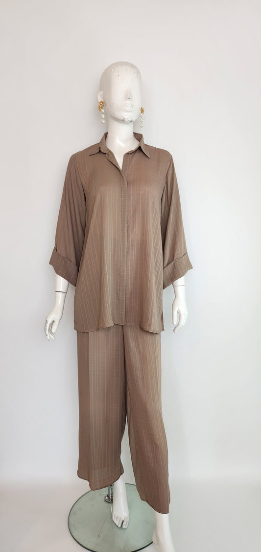 AMNA IQBAL - Beige Checkered