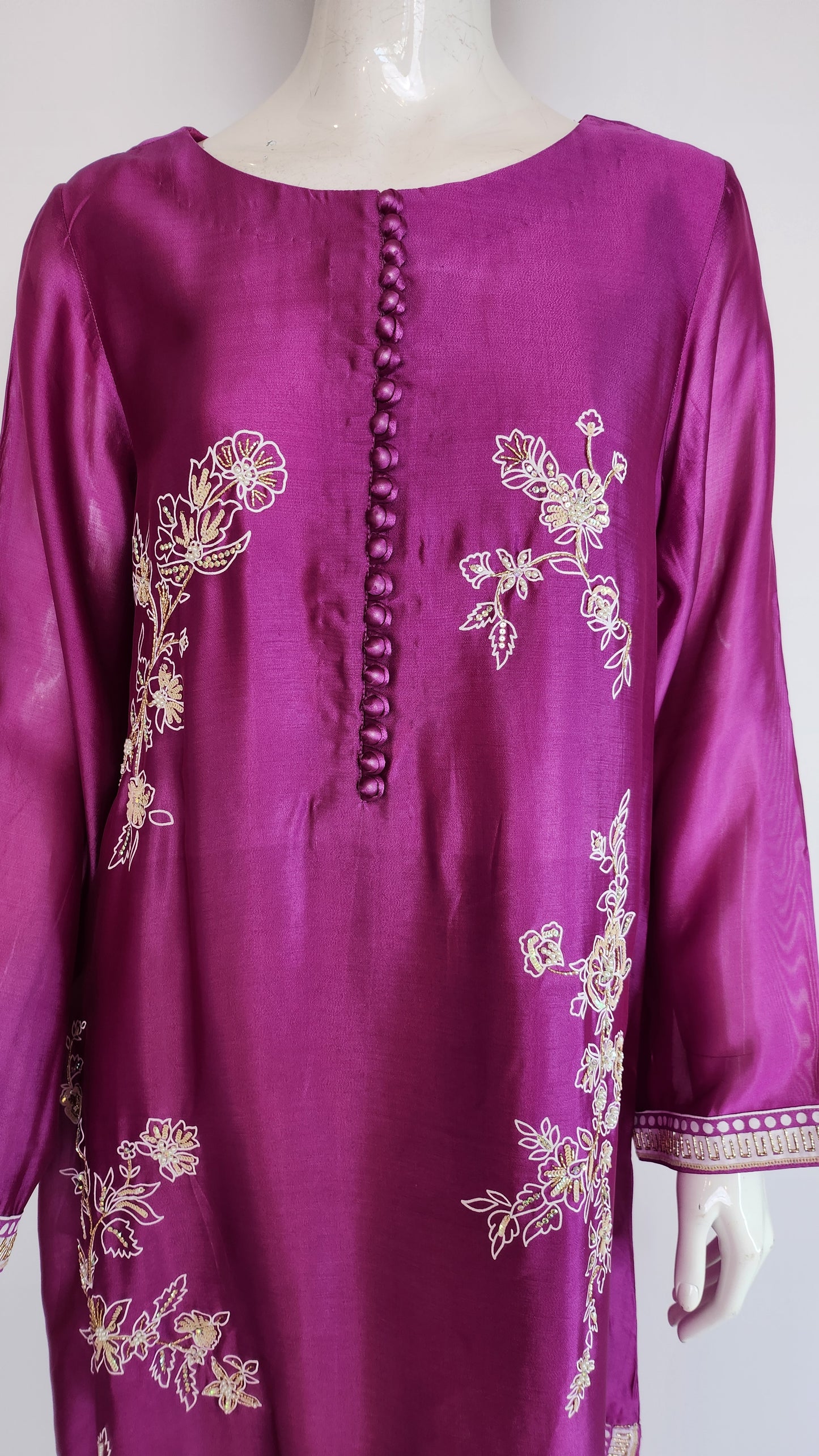 MAHOGANY - Fuchsia Pink with Yellow Dupatta
