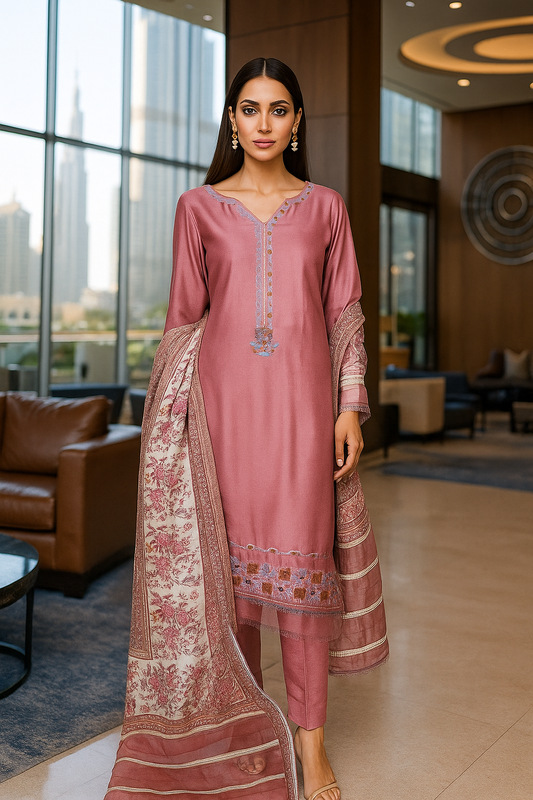 MAHOGANY - Pink with Embroidery