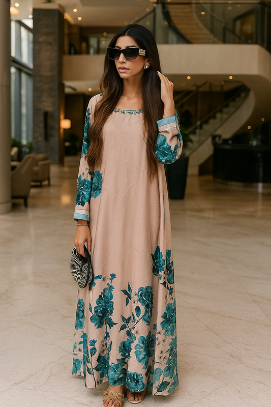 Hafsa Malik - Printed Kaftan