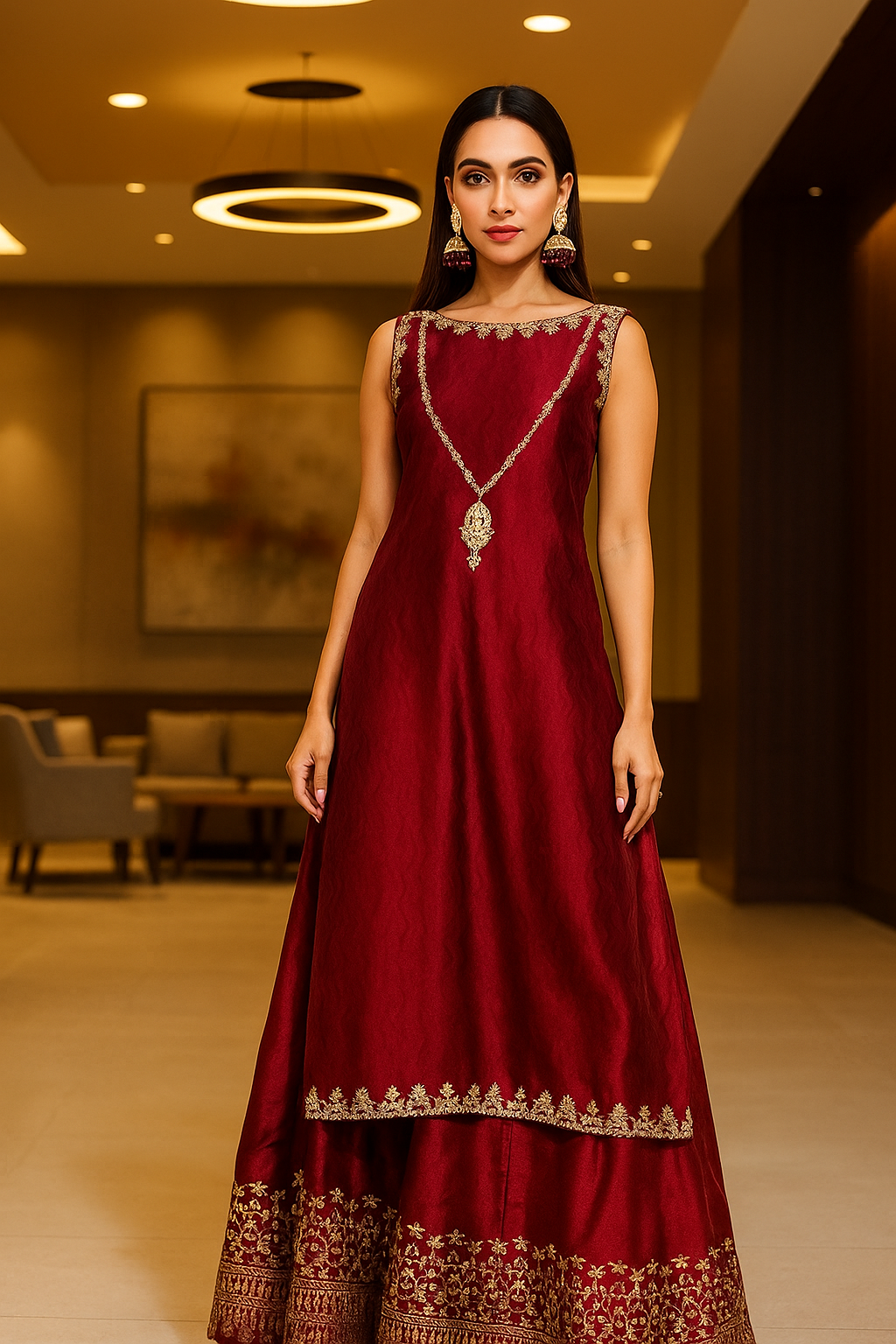 MAHOGANY - Red Maroon Sleeveless