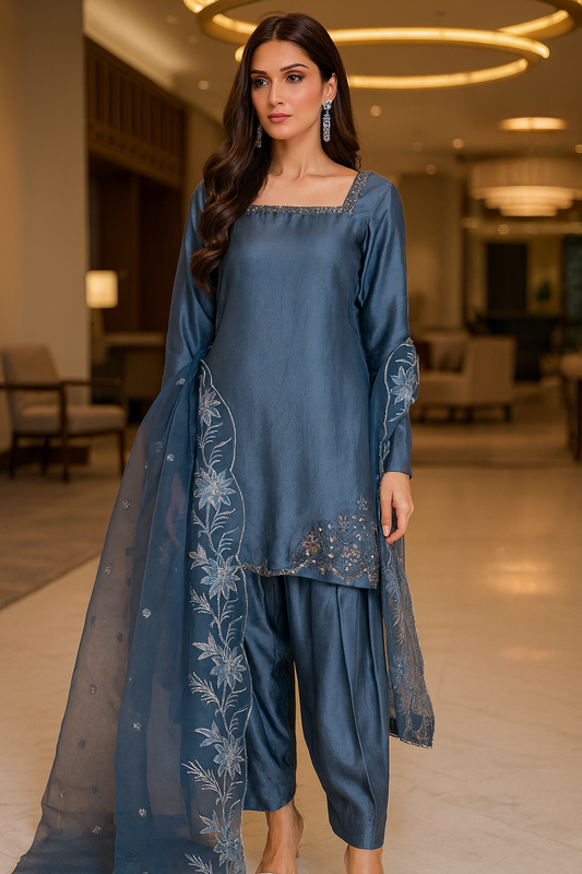 MEHAK YAQOOB COUTURE - Slate