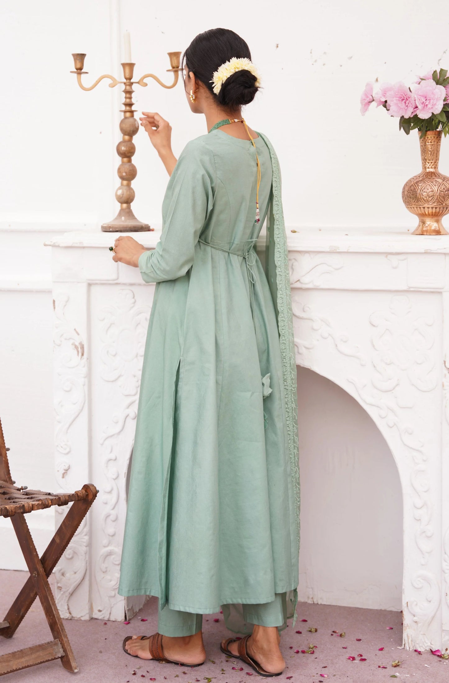 Manto -  Jahaan Anarkali Sage Green