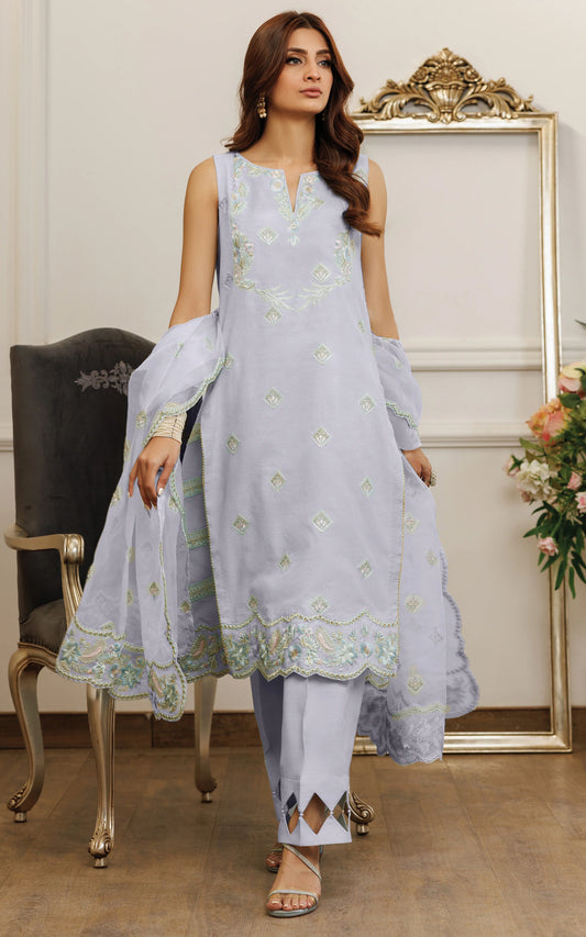 THREADS AND MOTIFS - Light blue 3 PCS